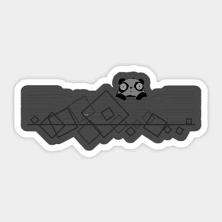 panda and cube Sticker